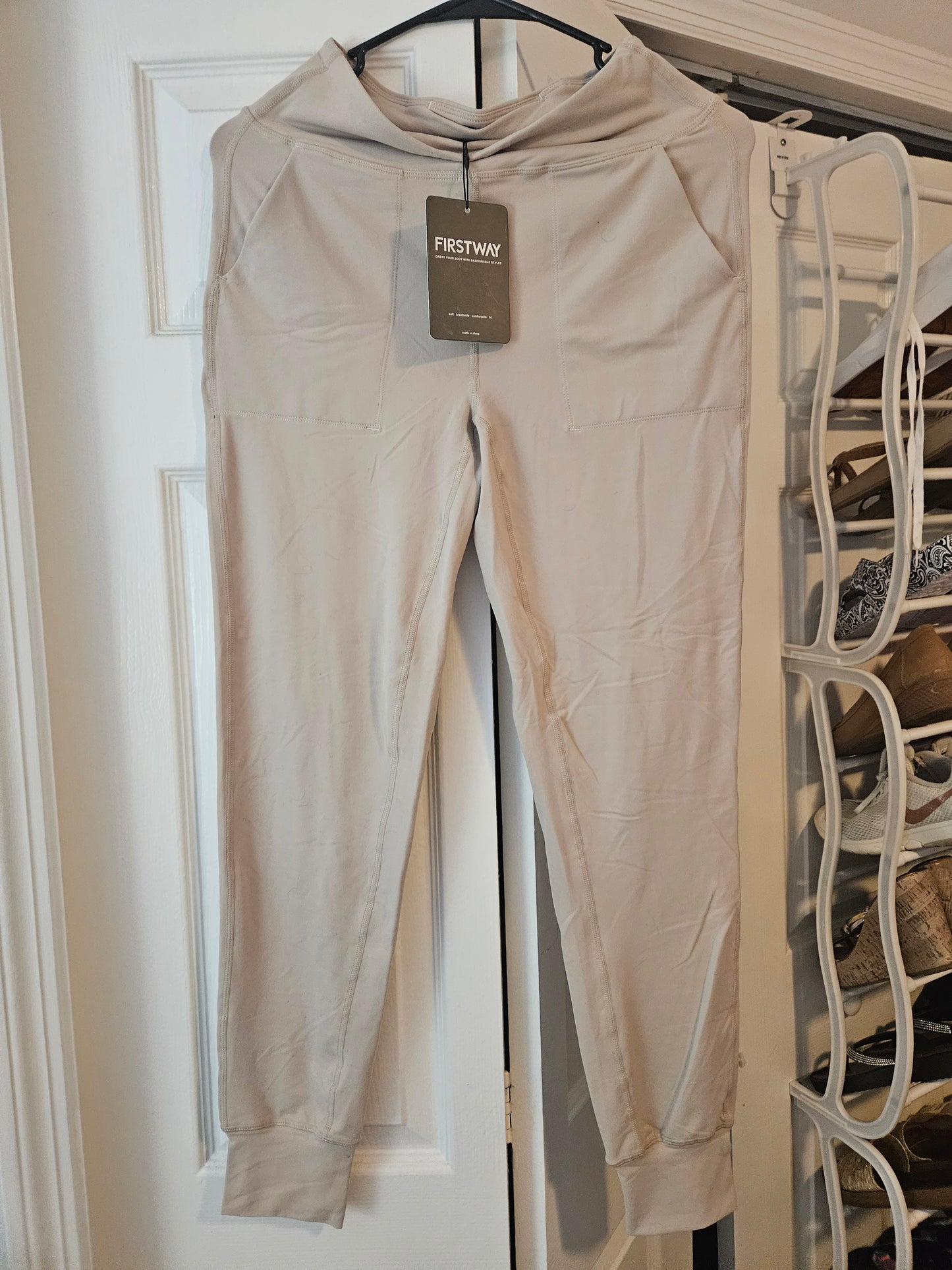 Firstway Stretch Casual Pants With Pockets Size Medium